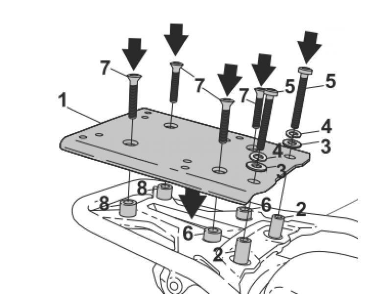 Fixação Top Master Shad p/ Kove 800 X Pro Adventure / GT 
